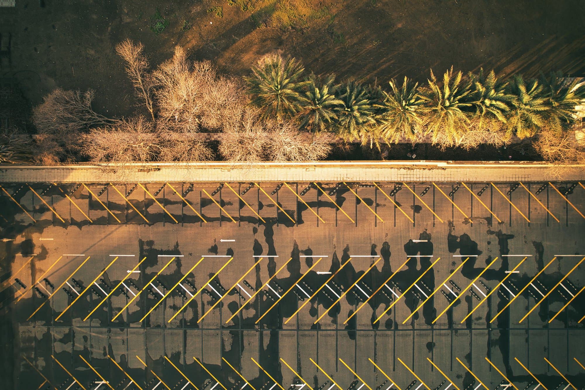Aerial drone shot showcasing the Jeddah landscape from above